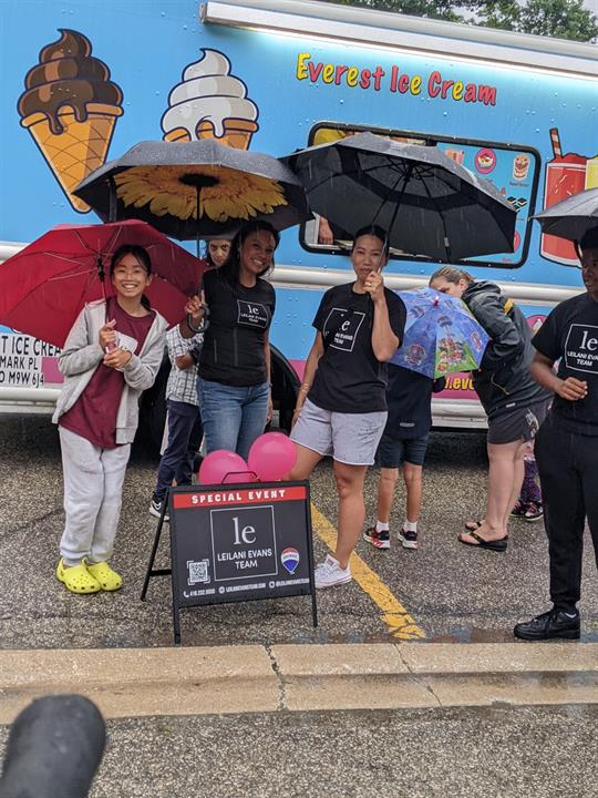 summer rain and ice cream